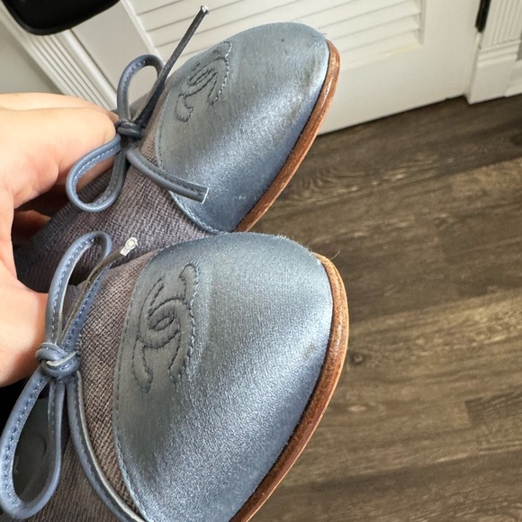 Chanel blue suede ballet flats - Picture 7 of 8